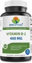 Breofood ויטמין B2 (Riboflavin) 400 מ"ג, 120 קפסולות Veggie - Gluten Free, non-GMO