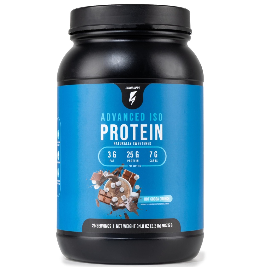 InnoSupps Advanced Iso חלבון | 100% Whey Isolate אבקת חלבון | No artificial Sweeteners - Low Fat, Low Carbs | 25 גרם של הורמון חלבונים חינם, Gluten Free, Soy Free
