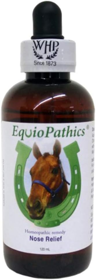 HomeoVet Equiopathics Nose הקלה טיפות, רפואה הנשימה הטבעית לבעלי חיים גדולים, 120 מיליליטר