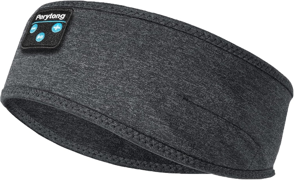 Perytong New Sleep Headphones Bluetooth Headband, Wireless Soft Headphones with Ultra-Thin Speakers Perfect for Side Sleepers, Running, Workout, Jogging, Yoga, Travel