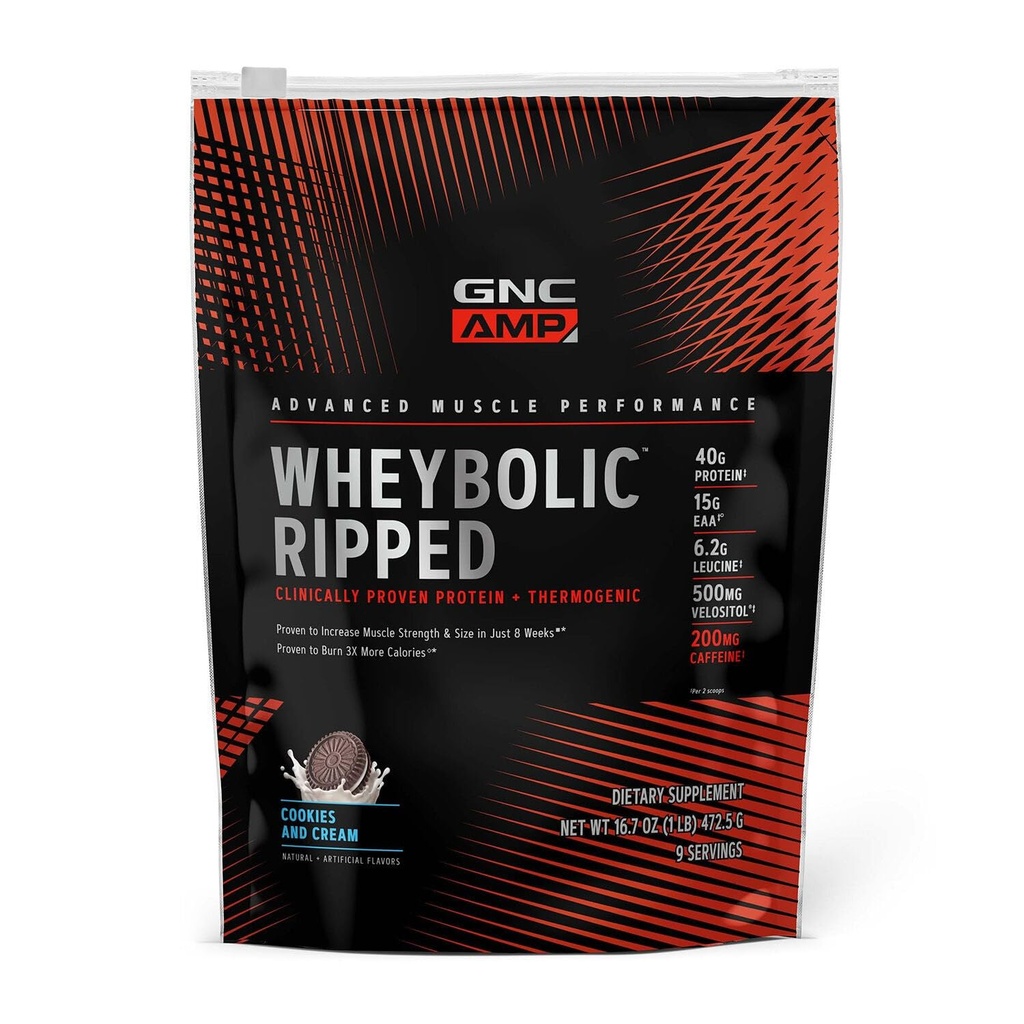 GNC AMP Wheybolic Ripped - Cookies ו Cream (9 משרתים)