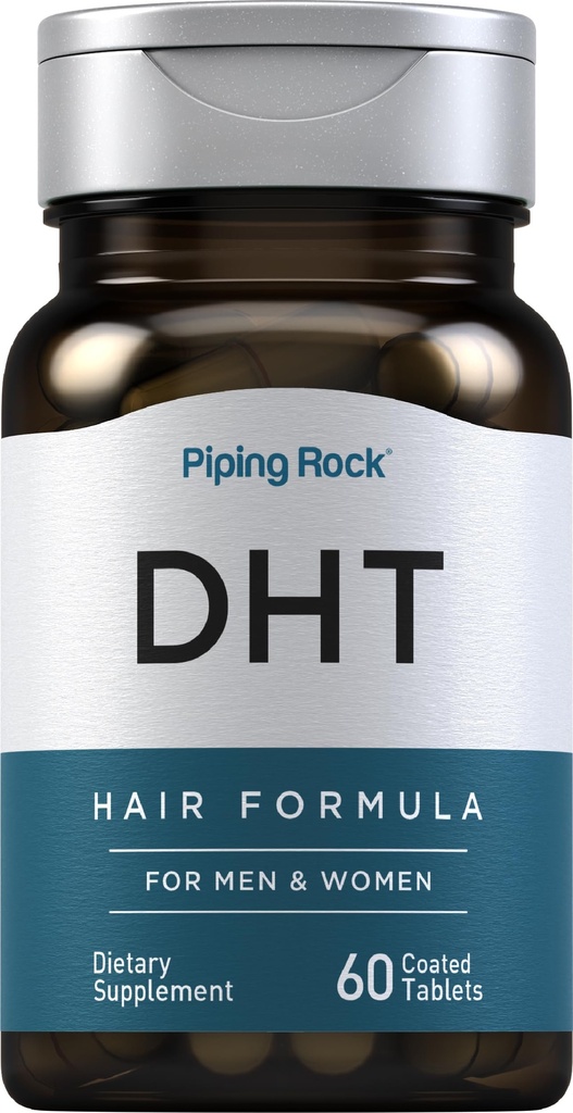 Piping Rock DHT מתקדם תספורת פורמולה | 60 טבליות | לגברים ונשים | Non-GMO, Gluten Free Supplement