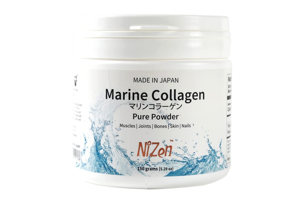 Nizen Marine Collagen Pure אבקת, hydrolyzed Peptides Easy-to-Digest Amino Acids תוסף. לא משועבד. לא מסוכן. מיוצר ביפן. 5.29oz