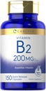 Carlyle ויטמין B-2 | Riboflavin | 200 מ"ג | 150 Count | Vegetarian, non-GMO & Gluten Free Essential Supplement