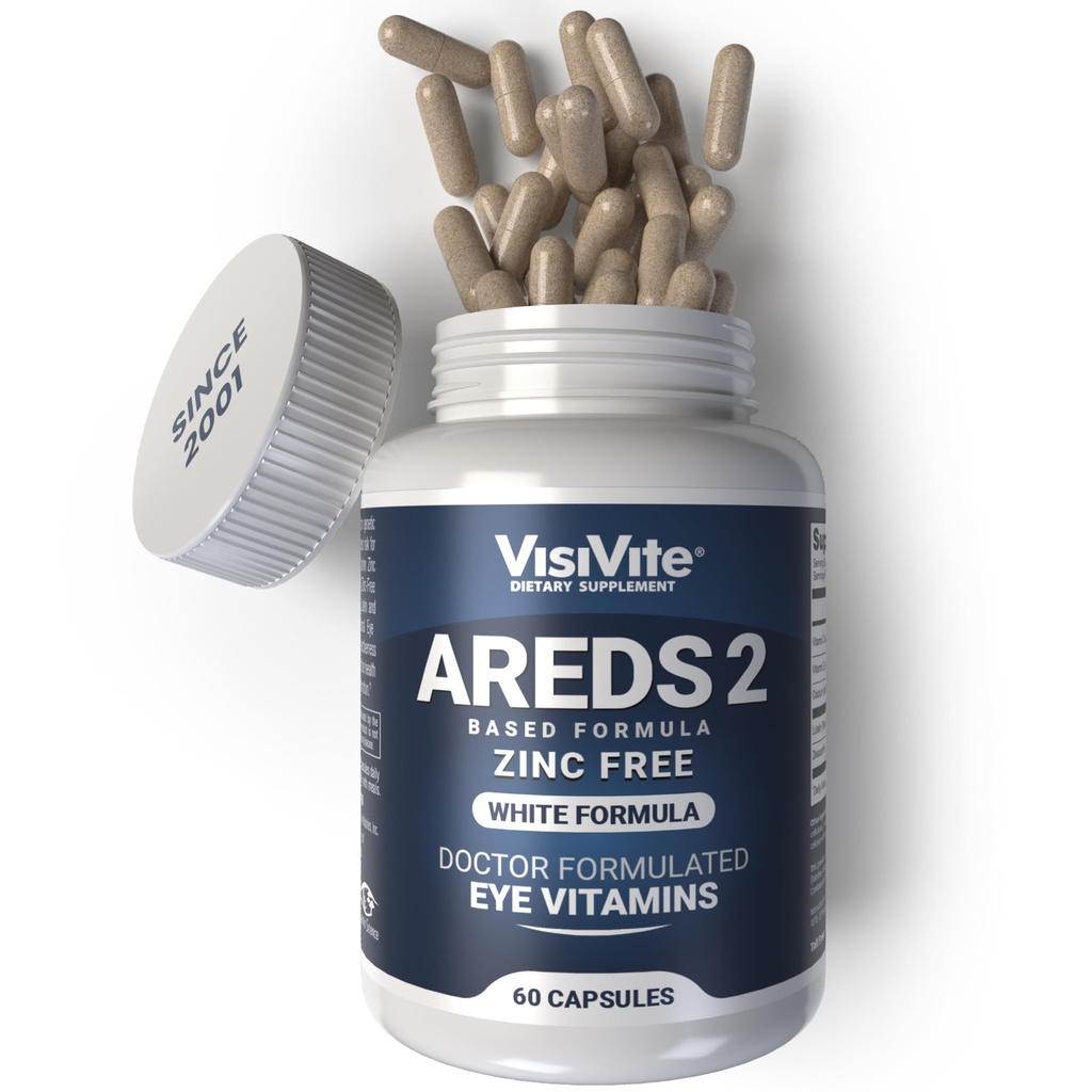 Znc Free AreDS 2 Eye ויטמינים - Zinc Free Eye ויטמינים - Zeaxanthin Plus Lutein Eye ויטמינים - Soy-Free VCaps - No Zinc and Copper