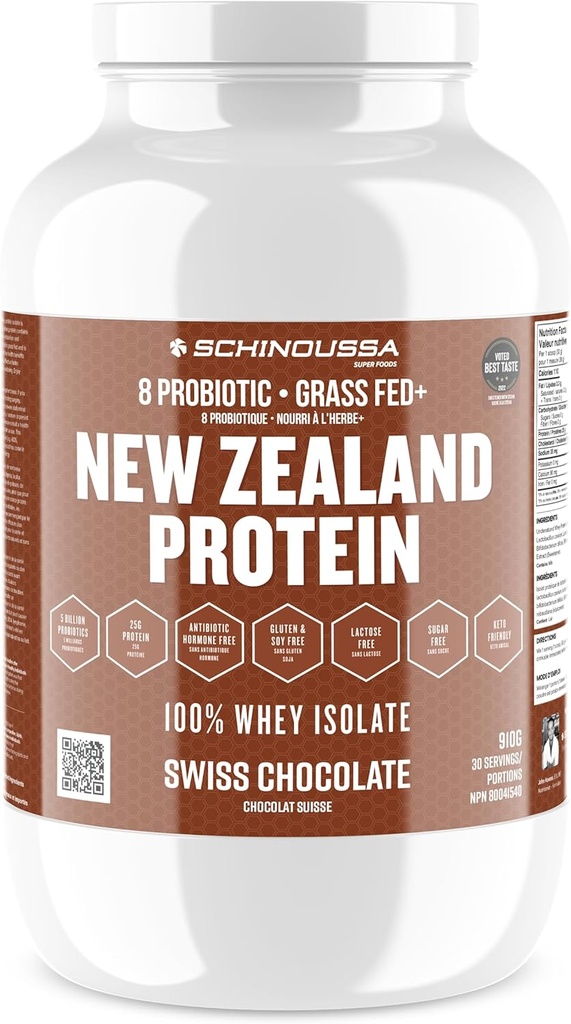 Super Foods New Zealand WHEY חלבון Isolate | 25-28G חלבון | 0G of Sugar | 1G of Carbs | 110-112 קלוריות (Swis Chocolate, 2 LB)