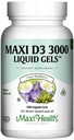 Maxi Health ויטמין D3 3000 IU 75 mcg ויטמין D עבור עצמות בריאות, שיניים, תמיכה בשומן - VIT D3 תוסף קל ל-Swallow non-GMO, לגברים ונשים - מעבדים כשרים 180