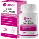 OMOGS Collagen Peptides קפסולת, Naturally Sourced hydrolyzed Collagen עם תמצית prebiotic & Cranberry - שיער, עור, ריח, תמיכה משותפת, בריאות ו Immune, non-GMO, 100 קפסולת