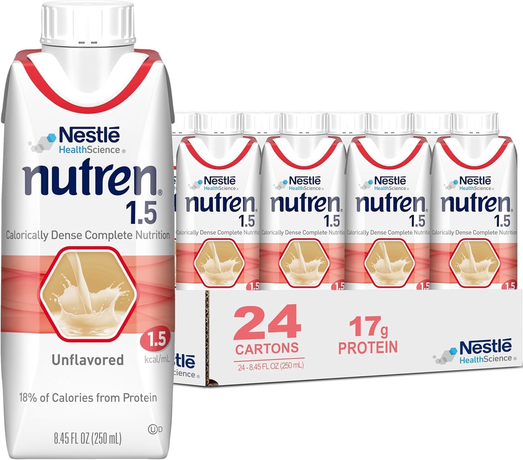 Nestle Nutren 1.5 Tube Feeding Formula Unflavored 250 mL Carton 24 Ctren