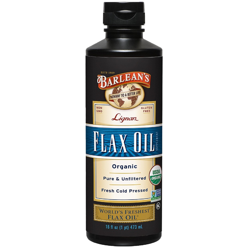 Lignan אומגה 3 Flaxseed שמן תוספת לגברים ונשים, Cold Press Flax Seeds, 7230mg ALA Fat Acid, טבעוני וגלוטן חינם, 16 oz