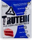 אבקת חלבון גבוהה של הגוף Trutein גבוה: 45% Whey, 45% מקרהין, 10% ביצה לבן, Gluten-Free, Low Sodium, Grass פד Whey חלבון אבקת, תוספת התעמלות & ארוחת בוקר שקד, Red Velvet Cake, 34g Sample Sample