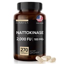תוסף Nattokinase - 2000 FU של Enzyme - 270 קפסולות של Nattokinase 100 מ"ג - Gluten Free, non-GMO, טבעוני