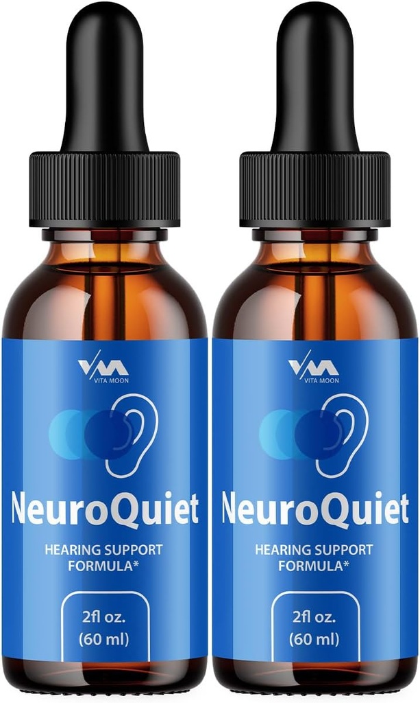 (2 Pack) Neuro Quicket Drops - Neuro Quiet Advanced Formula Support, Cognitive Health, ו-Commonual Wellness, 2 חודשים אספקה