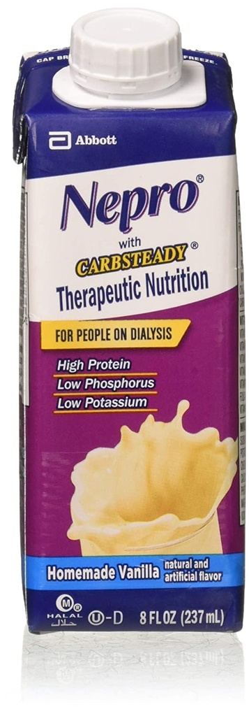 תזונה מלאה עם Carb Steady Vanilla נוזל - 8 Oz / Containers, מקרה של 24 על ידי Nepro