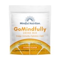 GoMindly Orange Super Calm Magnesium אבקת לשתות לערבב עבור הידרה, התאוששות, חסינות ואנרגיה עם Trace מינרלים, ויטמינים חיוניים, L-theanine ו B Complex ויטמין
