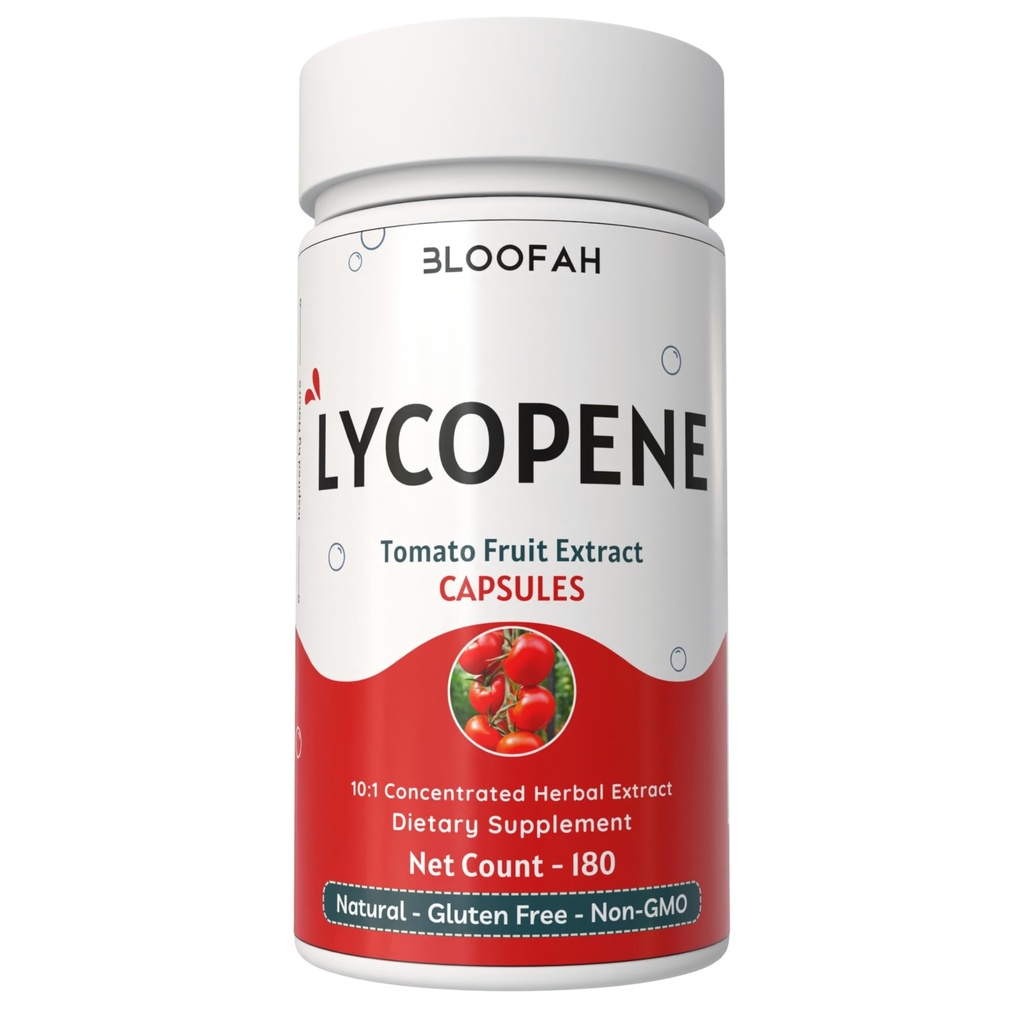 Lycopene Tomato לחלץ 500 מ"ג קפסולות / Natural Lycopene Rich Herbal תוסף | באופן טבעי-Occurring Carotenoid | 100% טהור, non-GMO & Gluten פורמולה חינם 180 הרוזן
