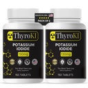 Potassium Iodide טבליות 130 מ"ג - Thyroid & Respiratory Support - YODO Naciente KI Pills | Fast-Disshoot חירום Iodine תוסף | Non-GMO | Getten Free | 300 Tablet | Made in USA | חבילת 2