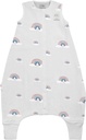 Woolino 4 עונות Baby Sleep Bag with Feet, Merino Wool and Organic Cotton ווקר Sleep Sack, טומל ישן באג, 18-36m, Rainbow