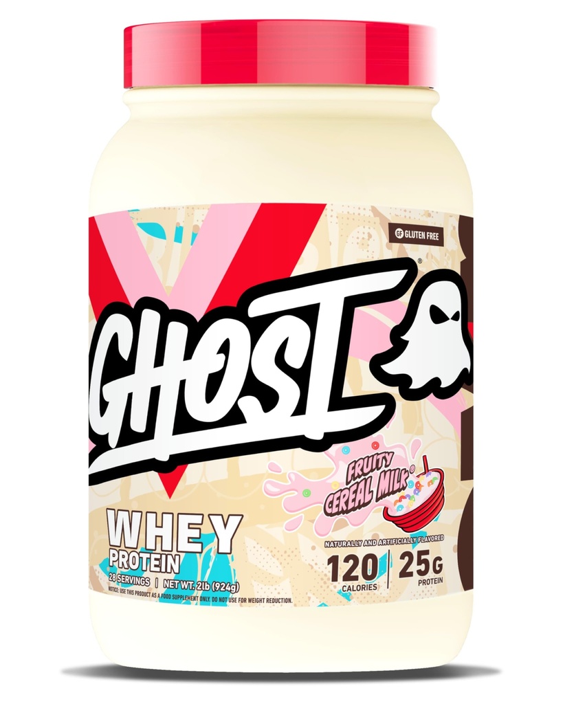 רוח רפאים אבקת חלבון Whey, חלב פירותי Cereal - 2LB, 25G של חלבון - Whey חלבון בלנדר - פוסט עבודה כושר ותזונה שקד, Smoothies, Baking & Cooking - Soy & Gluten-Free FreeFree FreeFree