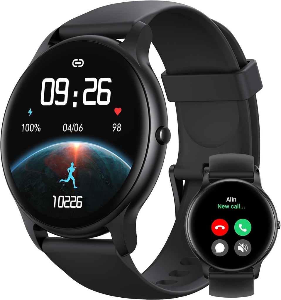 Parsonver Smart Watch for Men (Answer/Make Calls), HD Screen Fitness Tracker IP68 מים עמידים 100+ מצבי ספורט, Heart Rate Sleep Monitor, Pedometer, Smartwatch for Android Phones/iPhone Compatible