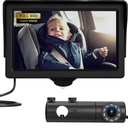 Baby Car Camera, HD Display Baby Car Mirror with Night Vision, 4.3 אינץ 'Baby Car Camera with Monitor Wide Clear View, BackSeat Camera Rear Facing to Observe Baby's Every Move
