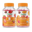 Lifeable B Complex Kids + Calcium עם ויטמין D ילדים, חניכיים בונדלה - גדול Tasting, ויטמין תוסף, Gluten Free, GMO חינם, Chewable Gummy