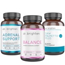 Dr. Brighten PCOS Basic Kit - Women's Harmon Balance, Adrenal Support, and Saw Palmetto Plus