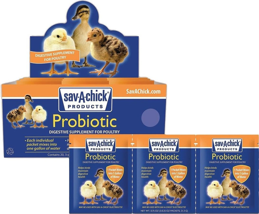 Sav-A-Chick Probiotic 3 חבילות