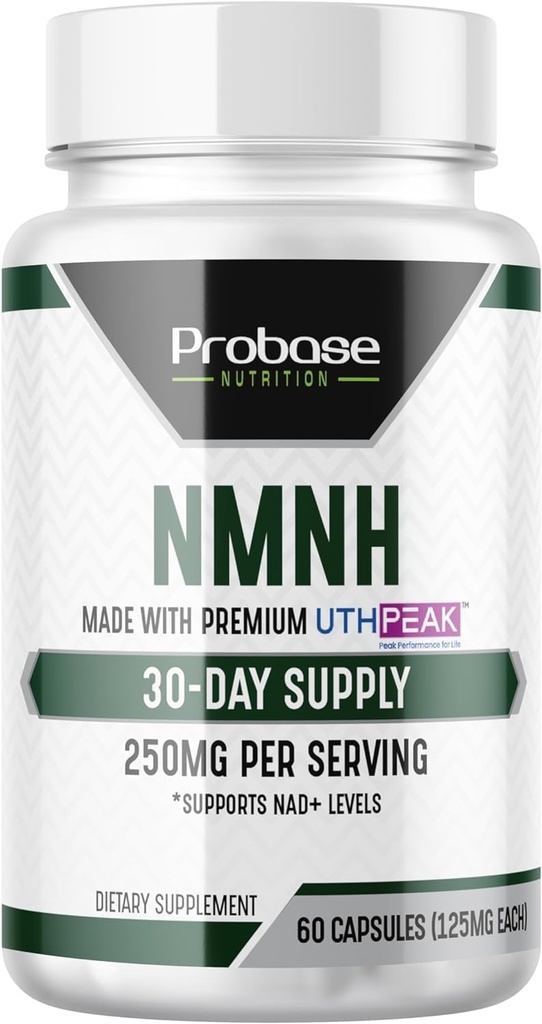 Uthpeak NMNH NAD תוסף 250 מ"ג - מומלץ Dose עבור הזדקנות בריאה, זיכרון להתמקד תוספת לתמיכה פונקציונלית קוגניטיבית (60 קפסולות) - אלטרנטיבה NR, NAD, Quercetin ו Fisetin