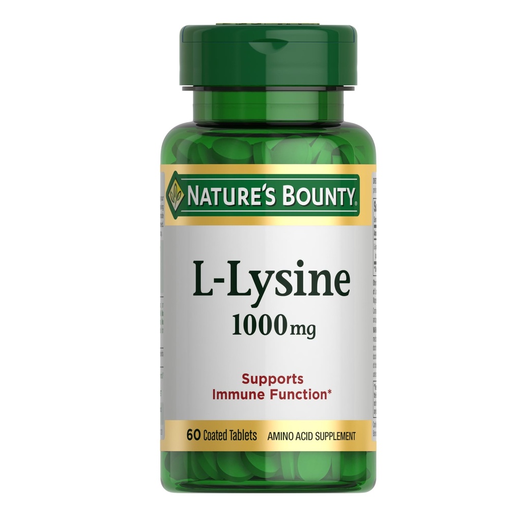Nature's Bounty L-Lysine 1000 מ"ג, 60 טבליות (Pack of 3)