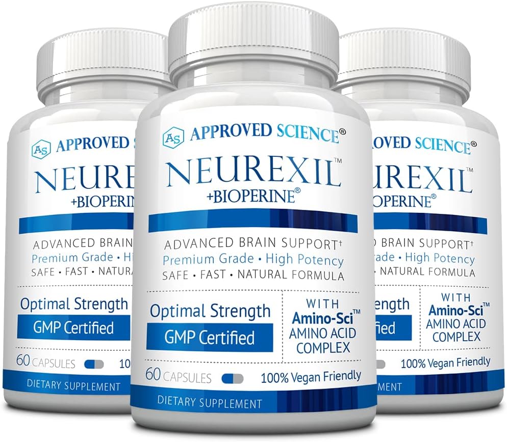 מוסמך מדע Neurexil - תמיכה nootropic טבעית עם DMAE - לשפר את תפקוד המוח, Sharpen Clarity, Boost Memory - L-Tyrosine, גינקו Biloba, Huperzine A, BioPerine - 3 חודשים אספקת מזון