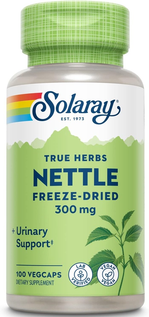SOLARY Nettle Leaf Freeze Dried, Veg Cap (Btl-Plastic) 300mg