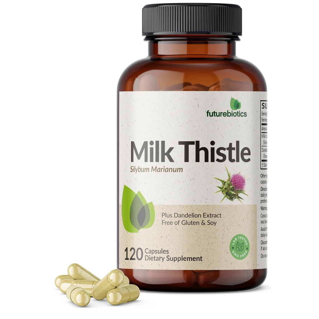 Futurebiotics Milk Thistle + Dandelion Extract Liver Support, 120 Capsules