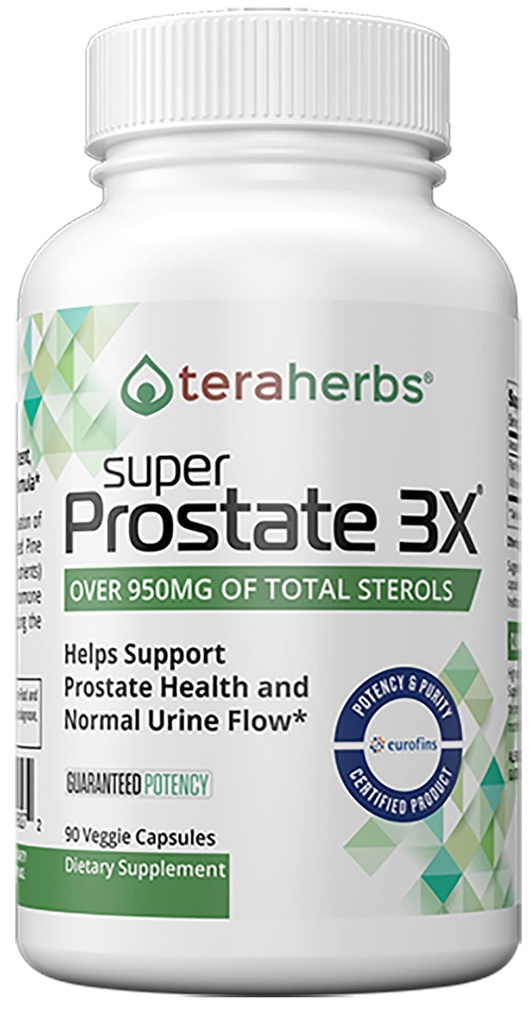 teraherbs Super Prostate 3X - שליטה במשקל, ותמיכה עבור Enlarged Prostate & Frequent Urination - תוספי Prostate עבור גברים - 90 קפסולות