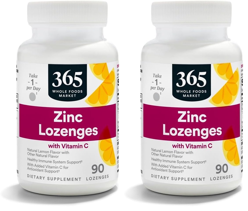 365 על ידי Whole Foods Market, LOunceenges Zinc ויטמין C, 90 Count (Pack of 2)