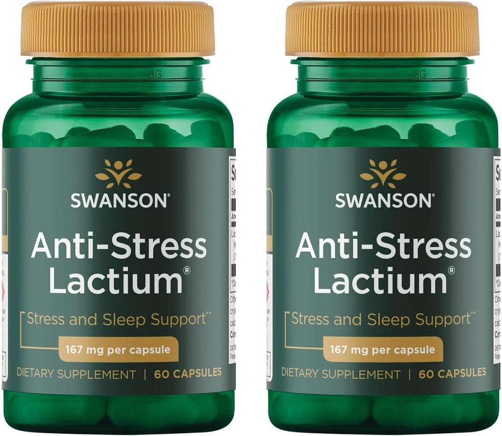Parason Women's Anti-Stress פורמולה (Lactium) - Helps Counter Stress, מקדם רגיעה ותמיכה בשינה - (60 קפסולות, 167 מ"ג) 1 Pack (2 Pack)