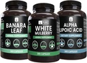 PURE ORIGINAL INGREDIENTS White Mulberry, Alpha Lipoic Acid, Banaba Kap Bundle (365 קפסולות), Pure & Undiluted, מעבדה מאומתת