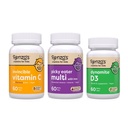 הוויטמינים של רנזו, Immunity Builder Bundle - ויטמין C עם Elderberry & Zinc for Immune Support, Picky Eater Kids Multivitamin, ויטמין D3