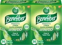 Benefiber on the Go Prebiotic סיבים אבקה לבריאות העיכול, אבקת יומית, Unflavored Stick Packs - 36 Sticks (Pack of 2)