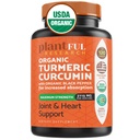 תוספת אורגנית Turmeric עם Black Pepper פוטנטיות גבוהה USDA מוסמך (Non-GMO Organic Curcumin 2115mg) Antioxidant Joint & Immune Support 120 טבליות