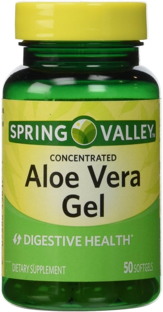 Aloe Vera Gel 25 מ"ג, תמצית ריכוז, 50 Softgels