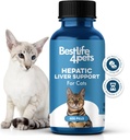 Hepatic Liver Support for Cats Dissolvable,Homeopathic, Digestive Feline Supplement for Liver Detox and Nutrient Absorption 100% All Natural, Easy to Give, Free of Chemicals or Additives, 400 Pills