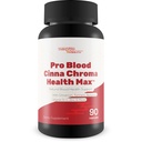 Pro Blood Cinna Chroma Health Max - תמיכה טבעית לבריאות הדם עם Cinnamon, Turmeric, Berberine, ויטמין D, ויטמין C, Zinc & More - קידום הבריאות בדם משופר