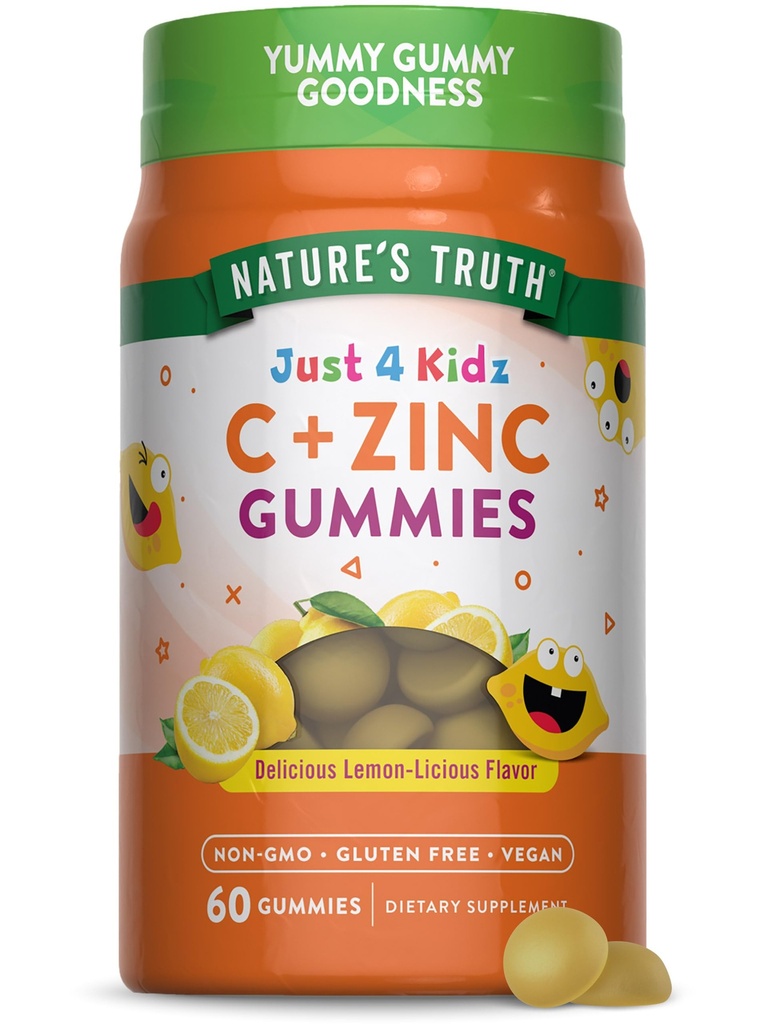 האמת של הטבע ויטמין Cmies לילדים | עם Zinc | 60 Count | טבעוני, non-GMO & Gluten Free