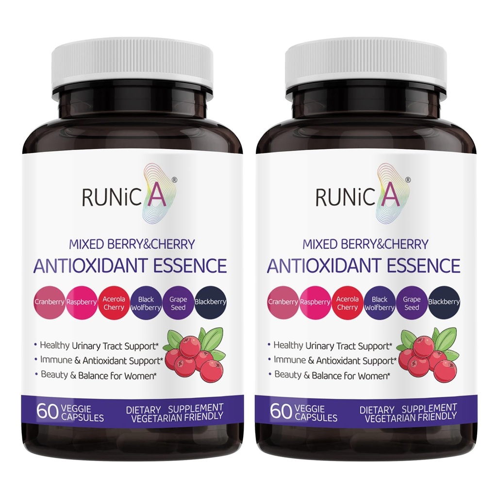 תוספת Super Antioxidant לנשים - עור, הזדקנות בריאה, Immune & Urinary Tract תמיכה עם Cranberry, Grape Seed & ברי בלגן