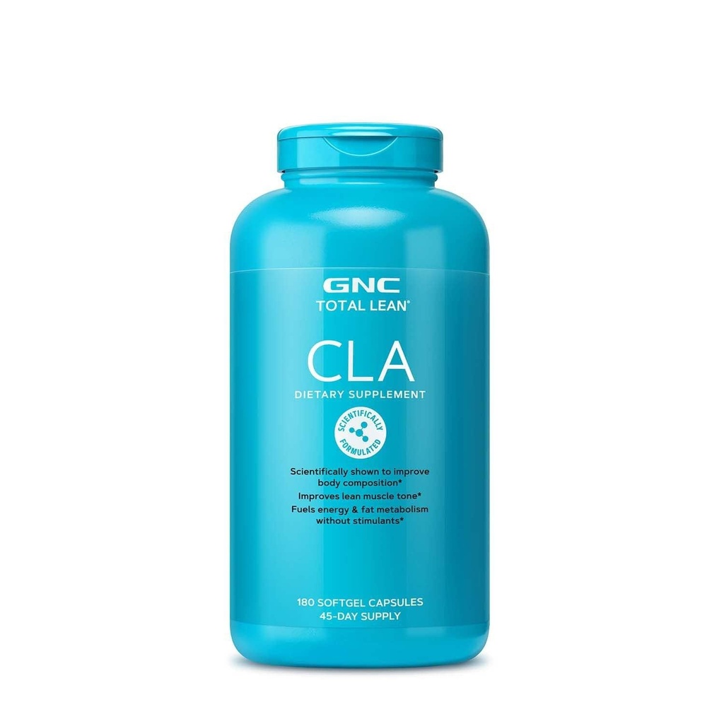 GNC Total Lean CLA, לשפר את הגוף ואת שרירי Lean, דלקים מטבוליזם שומן ואנרגיה ללא Stimulants, Gluten חינם, 180 Softgels
