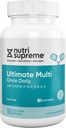 חומרים מזינים High Ultimate Multivitamin עבור גברים ונשים, עם מעל 20 ויטמינים ומינרלים, תוספי תזונה יומית לתמיכה בחיסון, כשר, צמחוני 90 יום אספקה