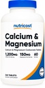 חומרים מזינים Calcium & Magnesium Carbonate 240 טבליות, 1200 מ"ג של Ca & 150 מ"ג של Mg לכל משרת, 60 המשרתים- Gluten Free, non-GMO