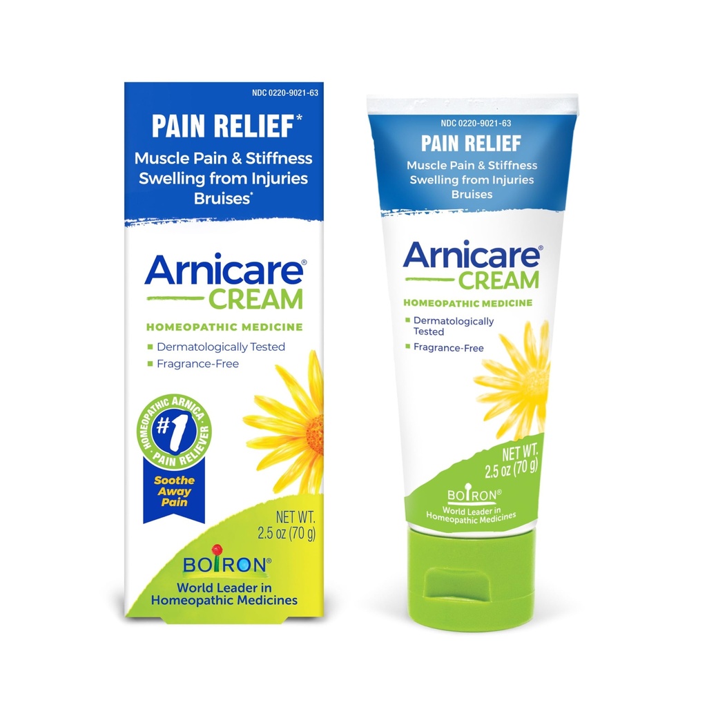Boiron Arnicare Cream Natural Sooting for Joint Pain, כאבי שרירים, Swelling, Soreness ו Stiffness - Fast Absorbing and Smell-Free - 2.5 oz