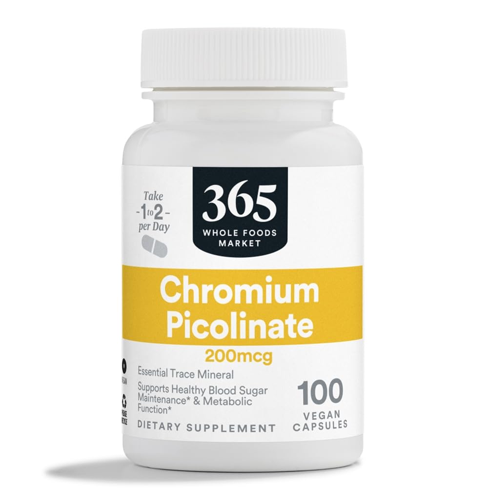 365 על ידי Whole Foods Market, Chromium Picolinate 200 MCG, 100 CT
